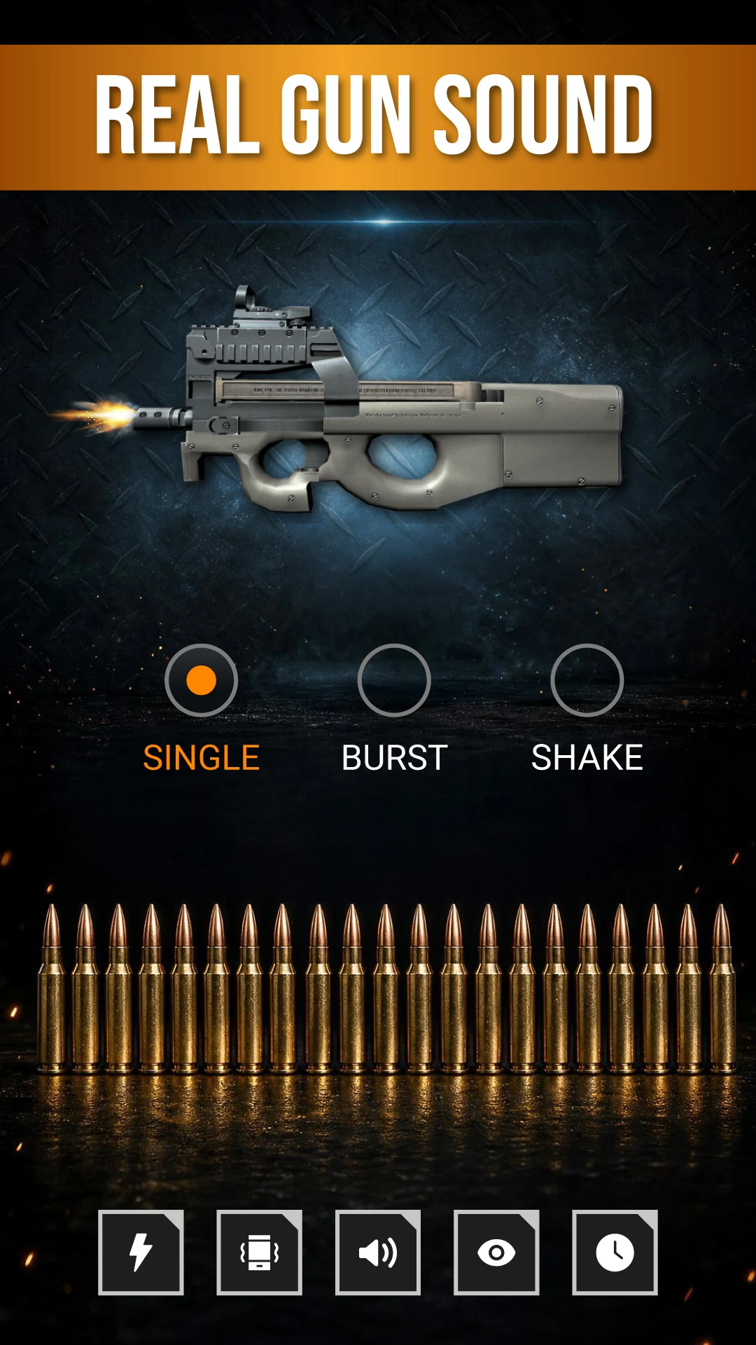 Gun Sound Flashlight - Gunshot screenshot